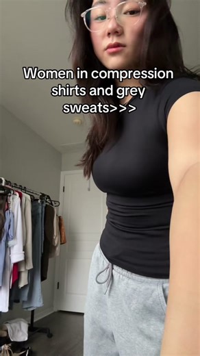 Women in Compression Shirts and Grey Sweats