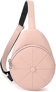 Small Crossbody Bags for Women PU Leather Mini Sling Backpack with Adjustable Strap Fashion Fanny Waist Pack for Summer Vacation Pink