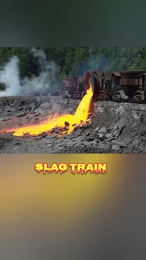 Steel Mill Slag Train - Witness the Melting of Iron and Steel