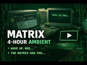 Coding in The Matrix 💻 Rain & Cyberpunk Office Ambience (Green Code Rain)