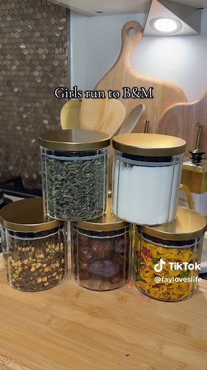 Stunning Gold-Lid Glass Jars at B&M Stores