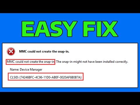 How To Fix MMC Could Not Create the Snap in Error