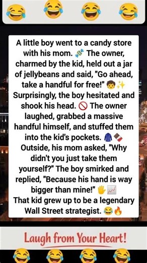 Best Funny Jokes: The Strategic Kid 🍬 #aijokes #jokes #Englishjokes #funnyjokes #humorjokes