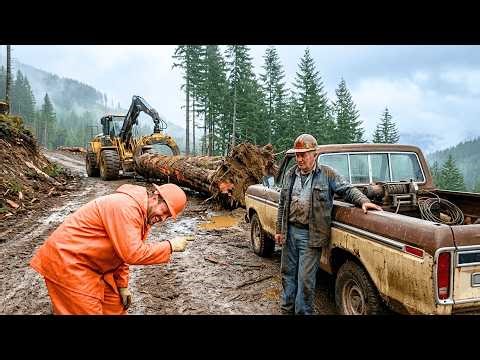 Their $380,000 Log Loader Couldn't Move It — Then the Old Logger Showed Up With a Come Along