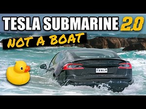 2nd attempt! Driving the Tesla Plaid UNDERWATER! We did it!! Tesla Submarine 2.0