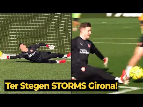 Ter Stegen’s first training as Girona’s new goalkeeper