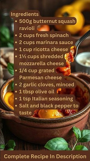 Butternut Squash Spinach Ravioli Bake Recipe by What Shall I Cook