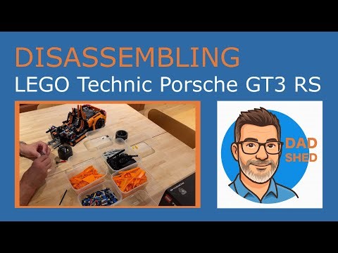Disassembling the LEGO Technic Porsche GT3 RS Timelapse
