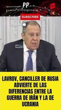 Russian Foreign Minister Lavrov warns of the differences between the Iran-Ukraine war.