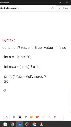 Ternary Operator in C 😱 | 1 line me decision! #shorts