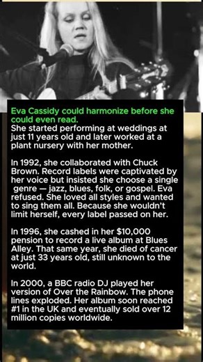 Eva Cassidy could harmonize before she could even