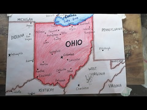 How to draw Ohio map easy SAAD