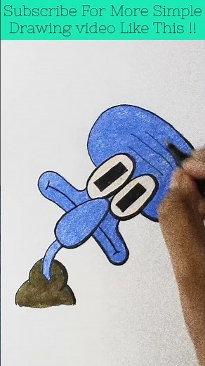 How to draw Squidward Step By Step from SpongeBob Squarepants #Shorts