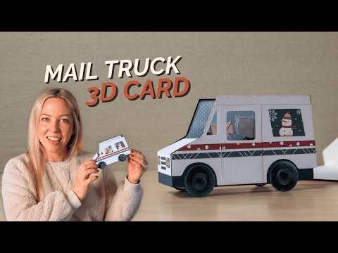 How to Assemble the Mail Truck 3D Box Card | SVGCuts Tutorial