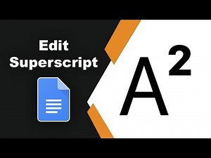 How to edit or change superscript in google docs