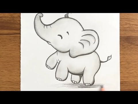 Realistic Elephant Drawing | Easy Step by Step Tutorial✏️
