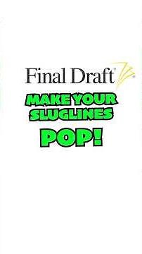 FIX YOUR SLUGLINES - MAKE THEM POP! #shorts #finaldraft #screenwriting