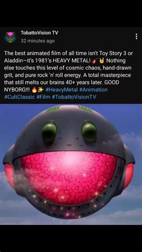 GOOD NYBORG!!! 🔥✨ #HeavyMetal #Animation #CultClassic #Film #TobattoVisionTV