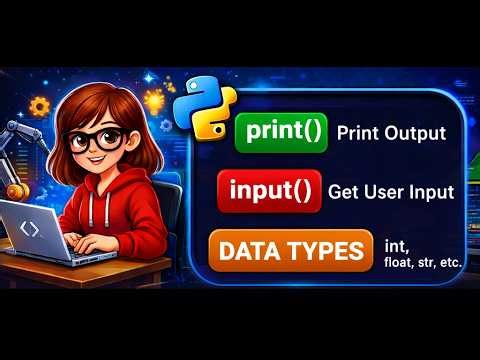 Python input(), print(), Data Types & Type Casting Explained