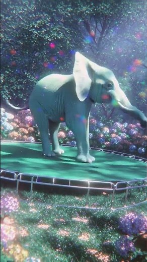 Elephant Dancing & Jumping on Trampoline to Believer Song
