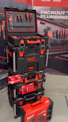 The NEW electricians and plumbers tool kits from @milwaukeetool_uk @milwaukeetooleu #monaco2025 Perfect starter kits for apprentices in my opinion ! Of course Packout compatible. We all know someone who rocks up to site with their tools in a carrier bag that needs one of these 👀👀 🔴⚫️ #milwaukee #milwaukeetools #packout #packoutsystem #electrician #plumber #hvac #toolkit #newrelease | Theo Webster