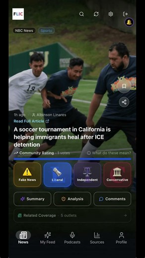 FLIC Is the only platform where user can decide how the NEWS are positioned. Users can analyze news