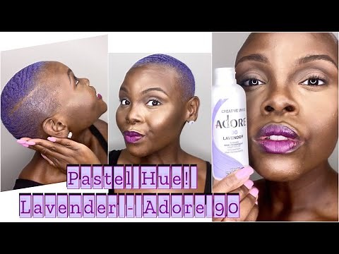 How to PASTEL LAVENDER HAIR | DIY DYE | Adore | Blonde to Lavender Waves| Brush Cut | Purple Hair