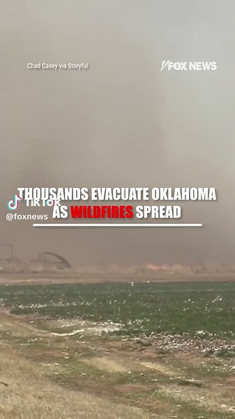 OKLAHOMA ON EDGE: Thousands forced to evacuate in Oklahoma as wildfires sweep across parts of the state, driven by strong winds and dry conditions.