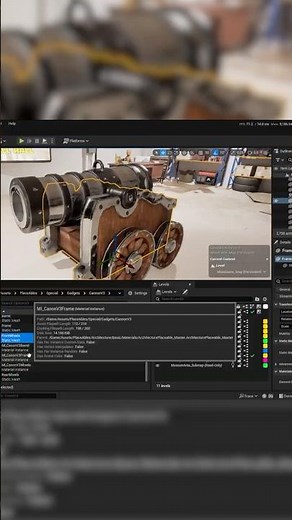 ⚡ Cannon Build: UVs, Painting & Unreal in 60 Seconds! 🎮 | #cinema4d #gamedev #substancepainter