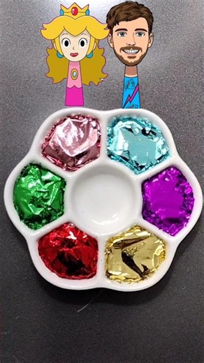 Colour Mixing Battle Super Mario Vs Brawl Star horror side #satisfying #colourmixing #colors