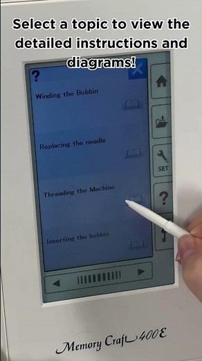 On Screen Help with the Memory Craft 400E