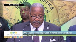 Mayor Keith James addresses the media during the announcement of a new task force against violent crime. Law enforcement agencies from all levels will work together to fight violent acts of crime. | The City of West Palm Beach
