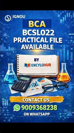 BCSL 022 PRACTICAL FILE BCA AVAILABLE #ignou #practical