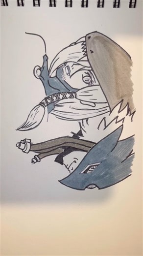 Drawing Beelzemon and Mervamon from Digimon #shorts #drawing #digimon