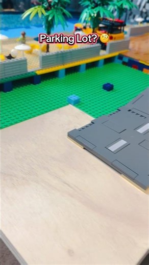 Starting to build the Lego Beach Parking Lot #lego #legocity #legomoc