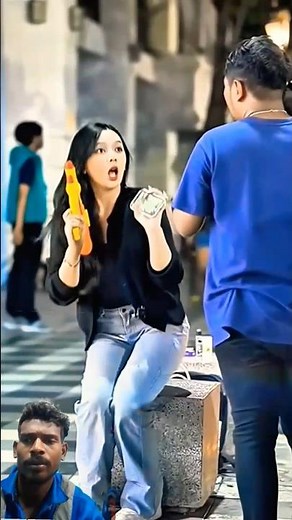 Water Gun Prank on Girl 😱💦 | Funny Reaction | #shorts #prankvideo #funnyshorts