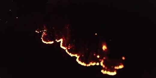 Drone video of Estill County wildfire