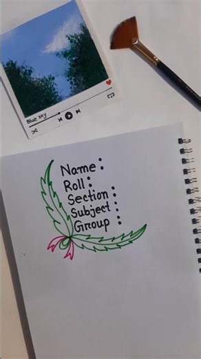 Easy Notebook Cover Page Design Tutorial ✍️✨ #shorts #notebookcover #coverpagedesign #backtoschool