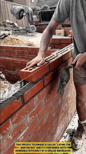 Bricklaying using a trowel - Good Tools and Machinery in Daily Work