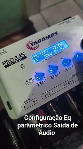 Minha configuração eq parâmetro saída de áudio processador Taramps pro 2.45