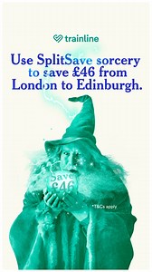 Buy tickets like London to Edinburgh as you normally would, and we'll sort the splitting. Looks like magic, but it’s just Trainline. ✨ | Trainline | Facebook
