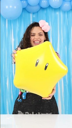 ⭐ How to make a Mario Bros star with balloons ⭐️