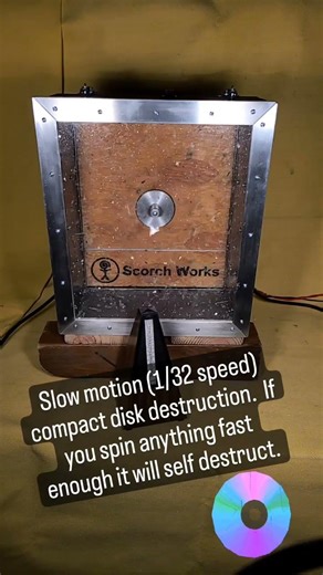 CD spinning so fast it self destructs