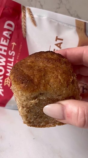 Homemade Whole Wheat Biscuits that are delicious and easy with 6 simple ingredients. They go great with gravy or even jam. These biscuits are made using Arrowhead Mills Whole Wheat Flour. A true American grain staple, it maintains the tradition of stone-ground whole wheat flour as it had originally been produced in old fashioned mills decades ago. Save for easy biscuits! *2 cups Arrowhead Mills Whole Wheat Flour *1 tbsp baking powder *1/4 tsp cream of tartar *1 1/4 tsp himalayan salt *6 Tbsp col