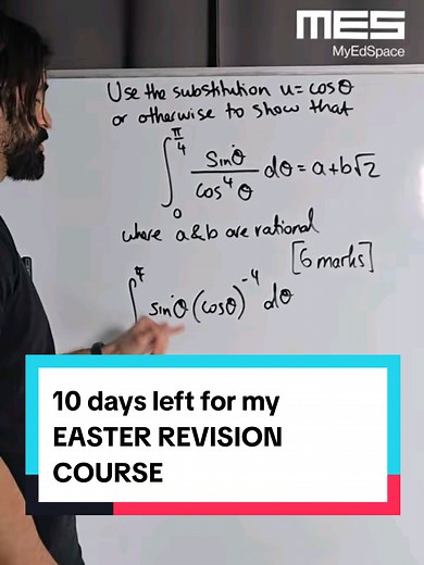 Easter Revision Course for A-Level Maths - 10 Days Left!