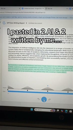“But I don’t type on google doc” #education #teacher #AIineducation #gptzeroad #edutok