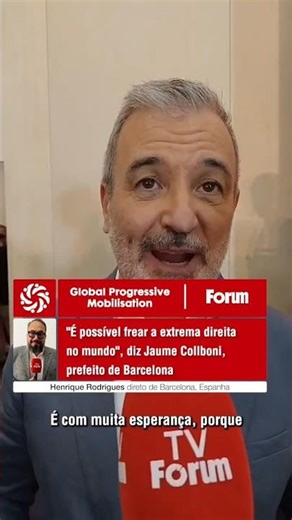 The Mayor of Barcelona, ​​Jaume Collboni, spoke to Fórum at the Global Progressive Mobilisation (...
