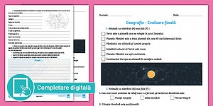 Geografie, clasa a IV-a - Evaluare finală cu descriptori de performanță