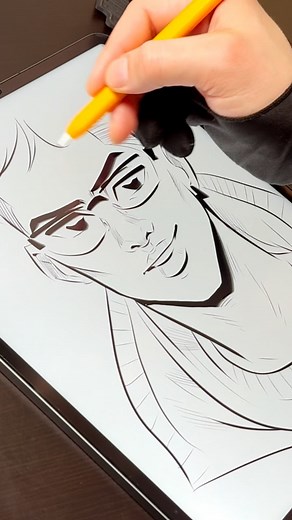 20K views · 138 reactions | Quick sketch, using Ink brush link in the bio @procreate app, device is ipad pro 12.9 @apple and screen protector #penmat2 from @pentips.art wish u liked it guys #asmr #awesome #art #cartoon #inkingalot #illustration #digital #marker #brushpen #eyoinspo24 #brush #awesome #art #lineart #inkdrawing #inkart #inking #drawing #كلنا_رسامين | Inkingalot Ia | Facebook