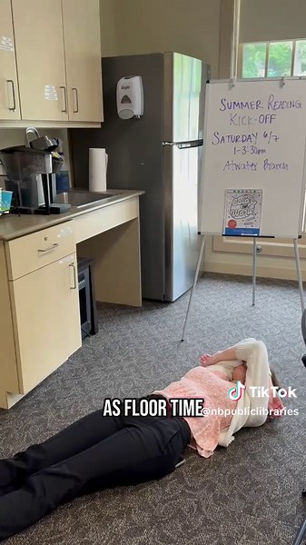 Just a little over a week till our summer reading program kicks off at Atwater Library! Which means school visits, supply checks, program planning and event promotions are all in the works so don’t be surprised if you see a few of your favorite librarians taking advantage of floor time! ✨🤸☀️ - #northbranfordlibraries #librariansoftiktok #summerreading #colorourworld #floortime